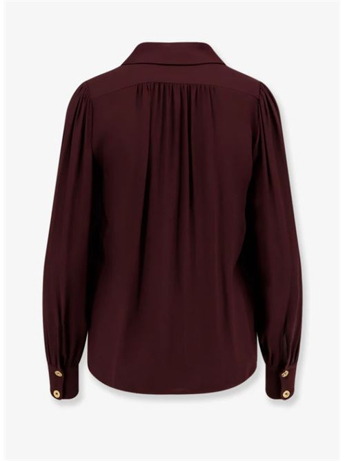 SHIRT WITH JEWEL ACCESSORY ELISABETTA FRANCHI | CA12356E2EA4 Merlot